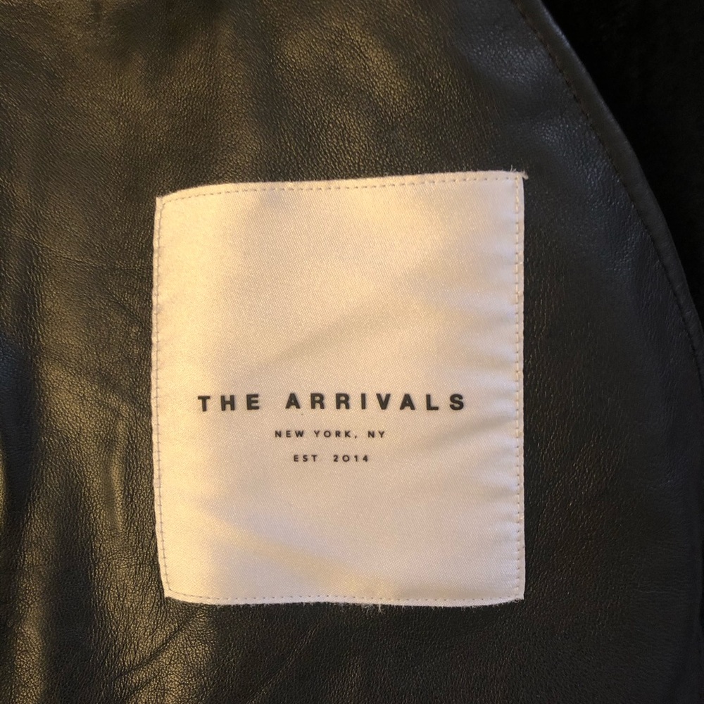 The Arrivals Black Shearling Biker Jacket for Women - Picture 4 of 5